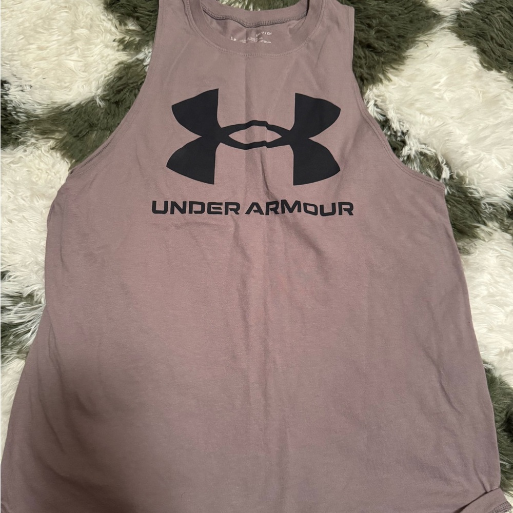 Under Armour Pink Muscle Tee with High Neckline